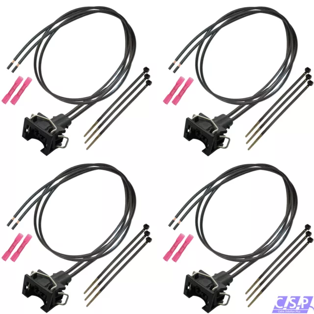 4x Reparatursatz 2-polig JPT Stecker passt zu VW 037906240 Einspritzventil EV1