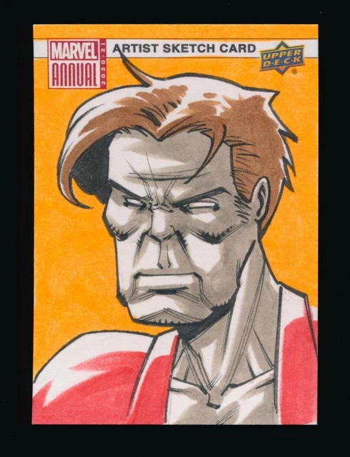 2020-21 Marvel Annual Artist Sketch Cards Skin Generation X by Caio Majado