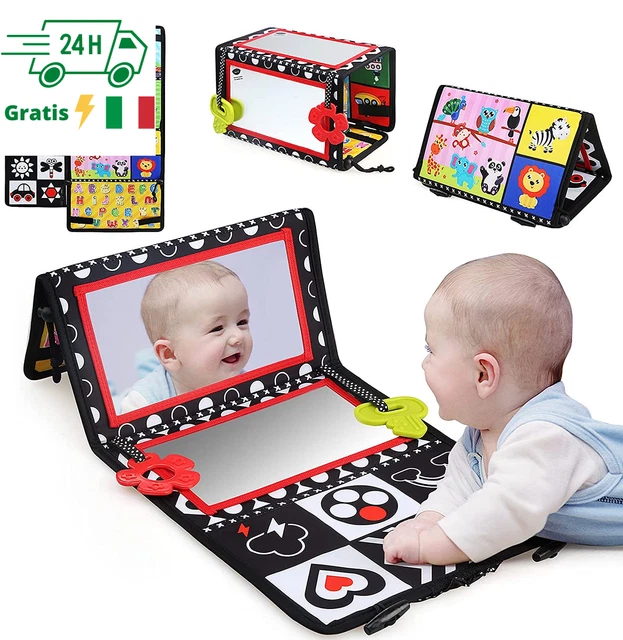 GIOCHI MONTESSORI NEONATI 0 3 6 12 Mesi,Giocattoli a Specchio per Bambini,Tummy  EUR 26,99 - PicClick IT