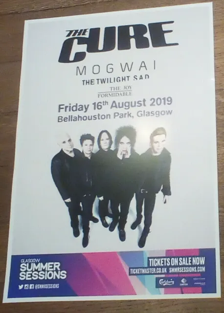 The Cure - live band music show Aug 2019 promotional tour concert gig poster