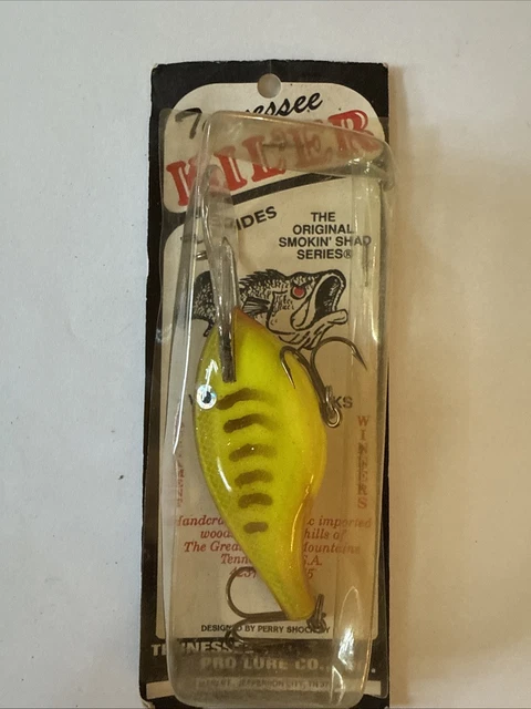 Esca Da Pesca Vintage In Legno Ozark Mountain – Chopper A Scala Di Rana, Fatto In USA