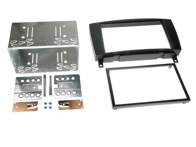 Kit De Montage Autoradio Double DIN Pour Mercedes Classe C W203, CLK W209, Viano Vito - Cadre Métallique Noir