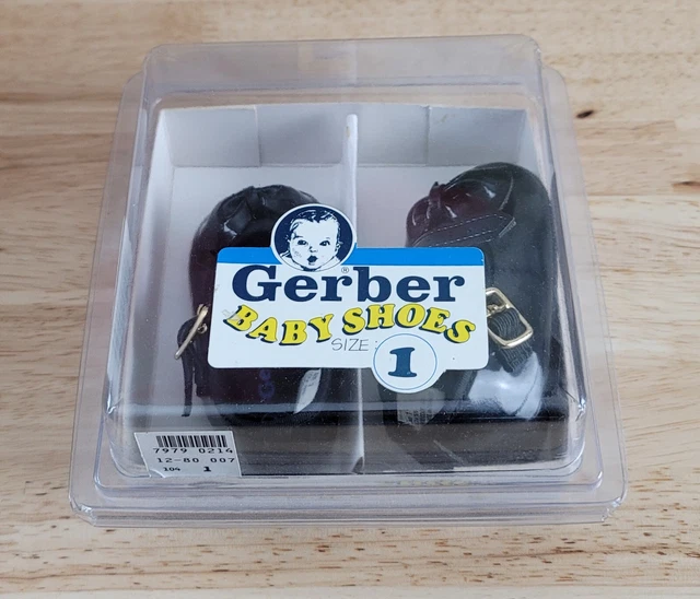 VTG GERBER BABY SHOES Style Mary Jane Size 1 Color Black Patent