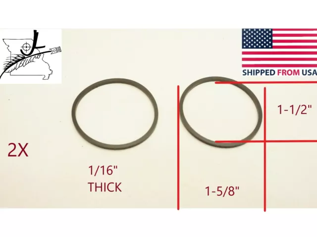 2x #029 Square O-Rings 1-1/2"ID X 1-5/8"OD X 1/16"CS  Buna-N Oring Nitrile