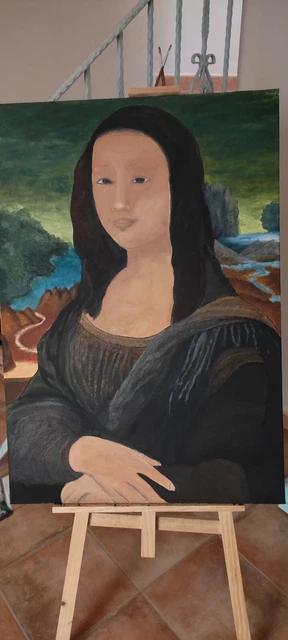 Cuadro pintura al oleo mona lisa gioconda lienzo