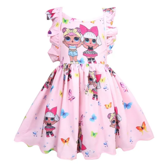 Abito di compleanno festa bambini LOL ragazze popolarità principessa abito a sorpresa bambola carino