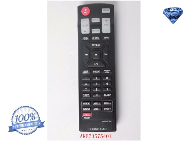 Replacement Remote Control For LG Sound Bar NB3520A, NB3510A - Models AKB73575421/401