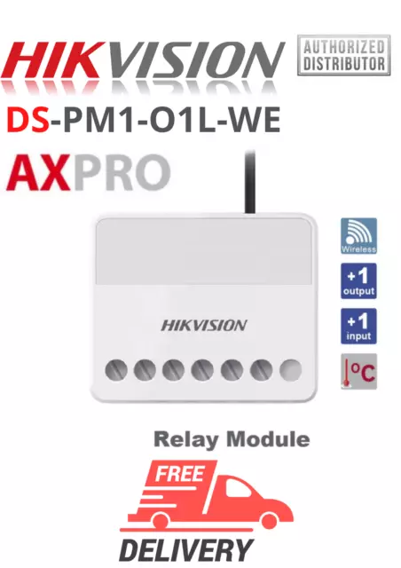 Hikvision DS-PM1-O1L-WE AX PRO Relay Module Working distance up to: 1800m