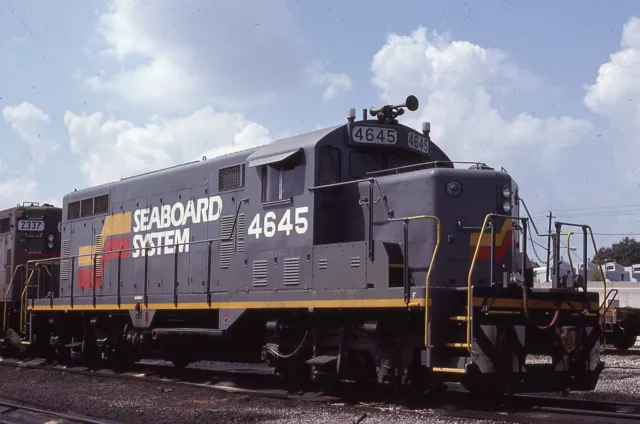 ORIGINAL  RAILROAD SLIDE SBD SEABOARD SYSTEM 4645 Atlanta GEORGIA EMD GP16 x SAL