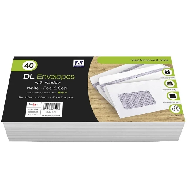 Anker Peel & Seal DL Busta Finestrata Misura Confezione 40 (ST2713)