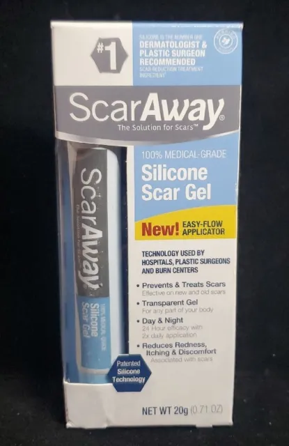 Scar Away Silicone Scar Gel 0.71 oz Transparent Gel  100% Medical Grade  05/2024