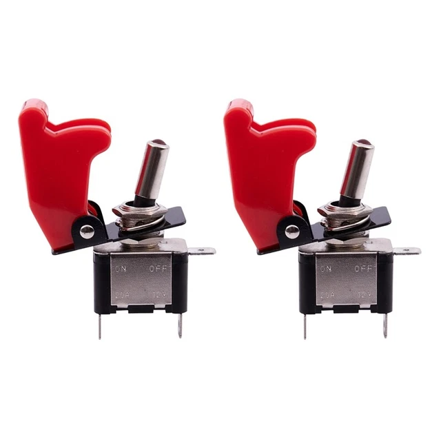 2x 12V 20A inverter rocker switch lever on/off LED ON-OFF SPST + COVERL8S1