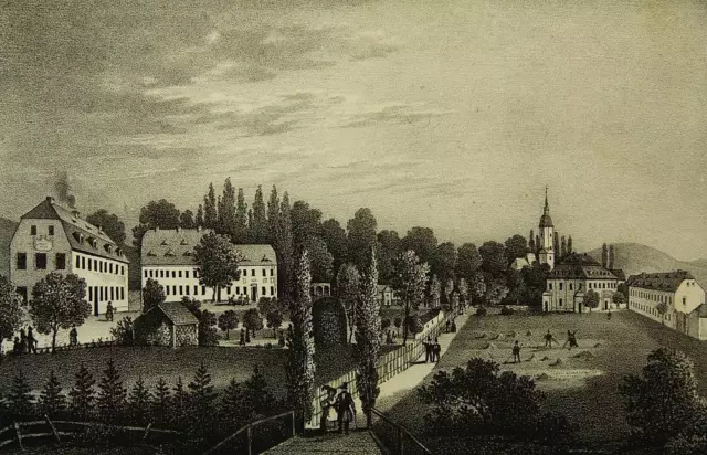 Kreischa bei Dresden, um 1830, Lith. Romantik Architektur Unbekannt (19.Jhd)