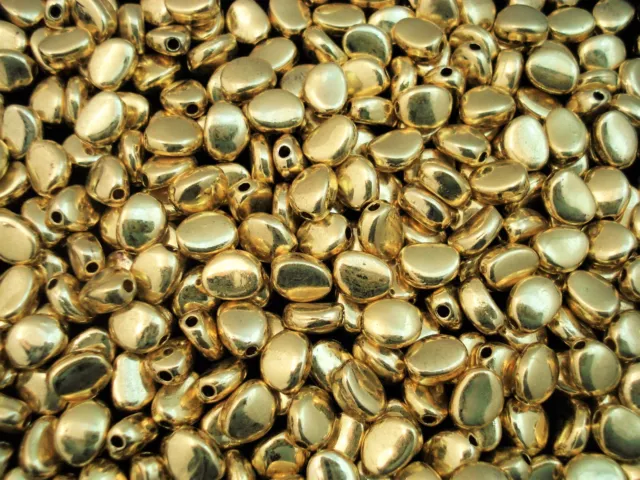 Metal Beads 9x7mm Gold 50pc Spacers Tibetan Charm Jewellery FREE POSTAGE