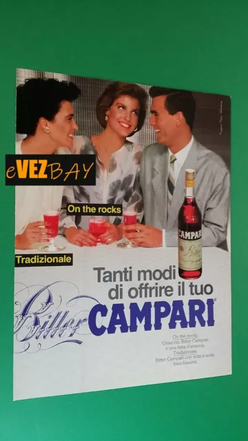 Pubblicità 1986 - CAMPARI Bitter aperitivo - Advertising clipping Pubblicité