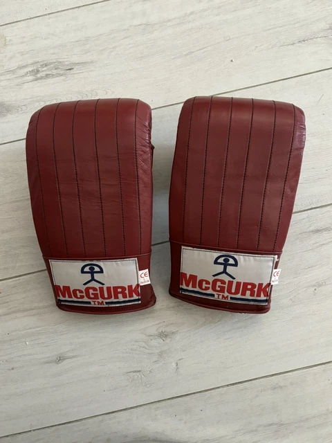 Vintage McGurk TM Brown Leather Boxing Gloves Size 5.    B32