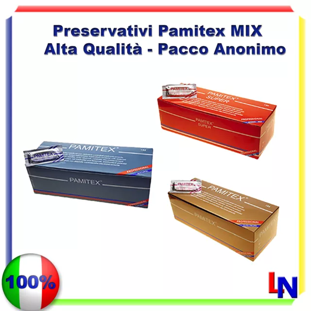 48 Preservativi Pamitex   Misti Red Natural Gold - Confezione Anonima