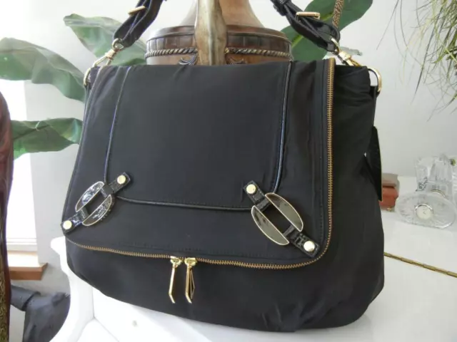 Nwt Treesje Meridian Nylon Patent Leather Trim Hobo Shoulder Bag W/Dust Bag $328 Nwt Treesje Meridian Nylon Patent Leather Trim Hobo Shoulder Bag W/Dust Bag $328