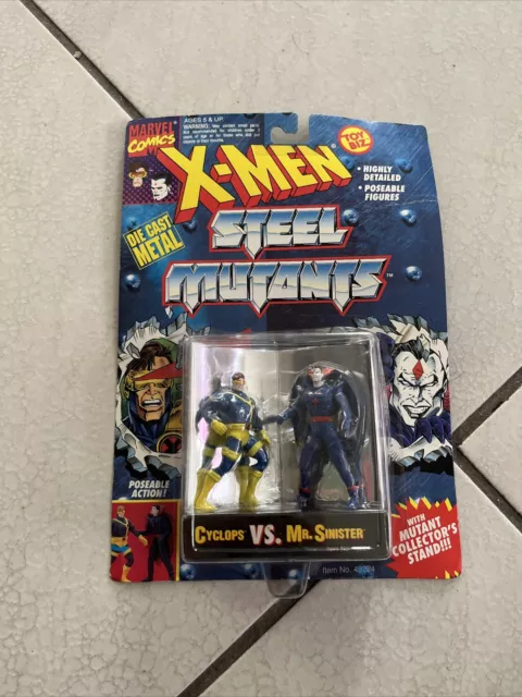 Vintage X-MEN Steel Mutants Cyclops vs. Mr. Sinister TOY BIZ 1994 Marvel