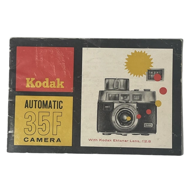 Kodak Automática 35F Cámara de Instrucciones Manuales Guía del Usuario Original De Colección 1961