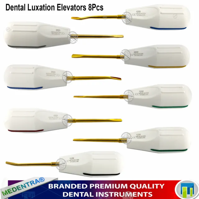 MEDENTRA® Luxating PDL Wurzelaufzüge Zahnchirurgie farbbeschichtet 8-teiliges Kit