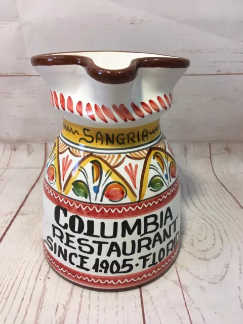 SANGRIA Ceramica De La Cal Pitcher Pottery Hand Painted Columbia Spain