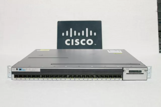 Cisco Catalyseur 3750X WS-C3750X-24S-S 24-Port Gbe SFP Ipbase Switch W-Single