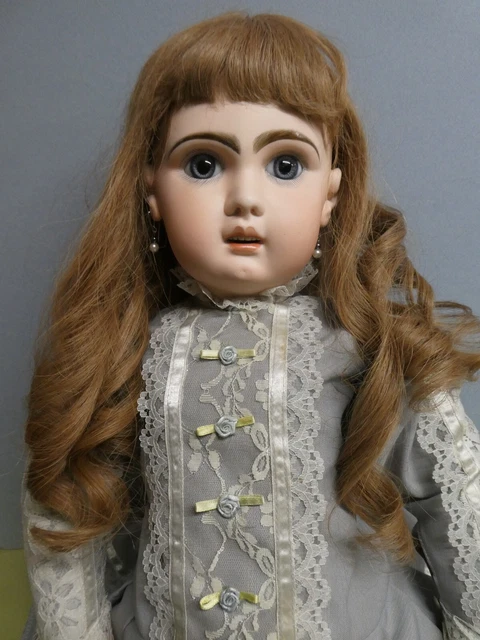 Grande Poupée Ancienne Denamur Bouche Ouverte - 68 Cm - Porcelaine - Le Bambin - 1891-1897