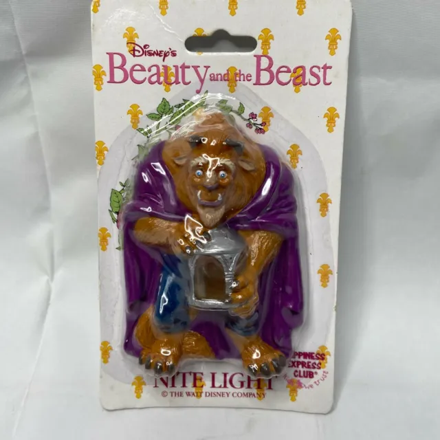 Vintage Disney Beauty And The Beast Nite Safety Light Rare Collectible Working