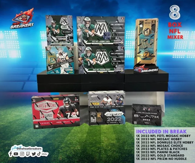 NEW ORLEANS SAINTS 2023 NFL FOTL MOSAIC FOOTBALL 8 HOBBY BOX BREAK 878