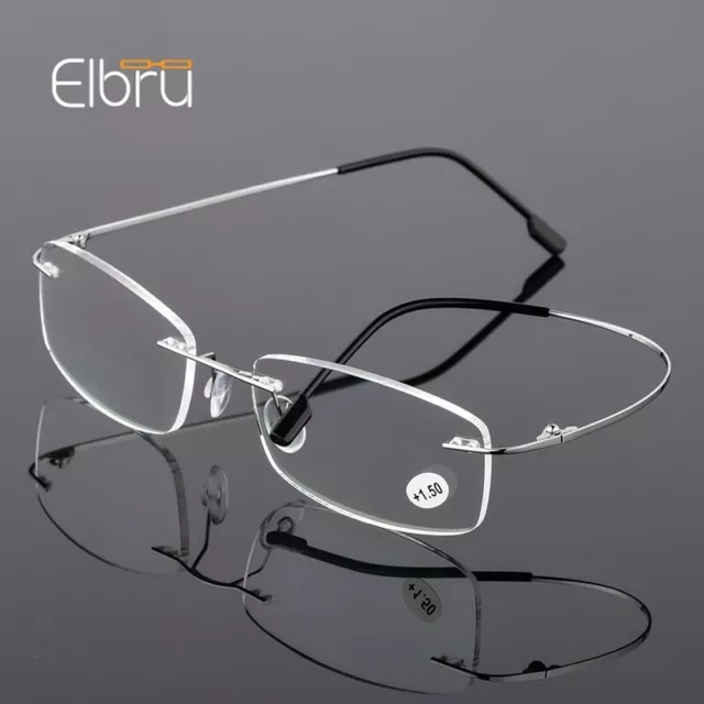 Gafas De Lectura De de Titanio Ultraligeras Sin Montura Presbicia +1 a +4 UNISEX