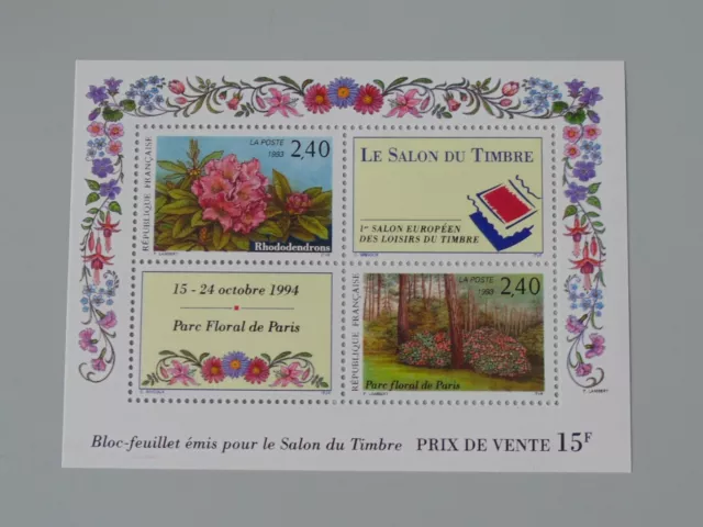 France 1993 bloc 15 neuf luxe ** BF 15 YT 2849/2850 cote 12 euros