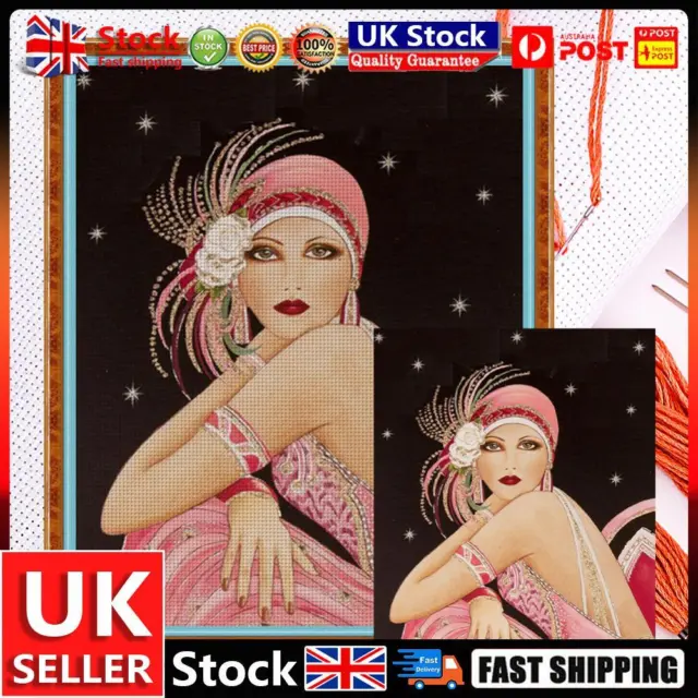 Lady Full Cross Stitch 11CT Cotton Thread DIY Counted Embroidery Kits Needlework