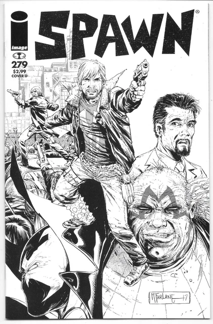 Spawn #279 NM+ 2017 McFarlane Walking Dead B&W Variant High-Grade Image Comics