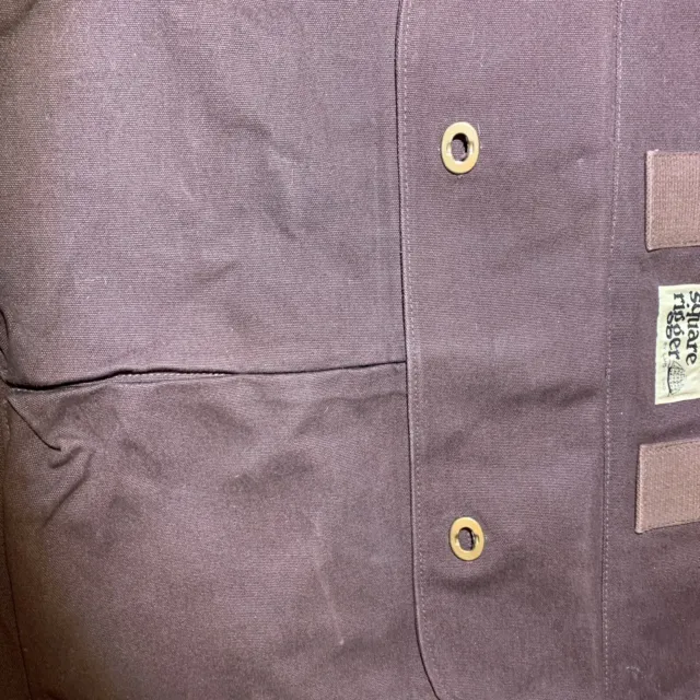 Vintage Square Rigger Land's End Garment Carrier / Zip Up Bag 36" Brown Canvas 3