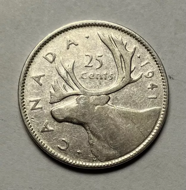 1941 Canada Silver 25 cents