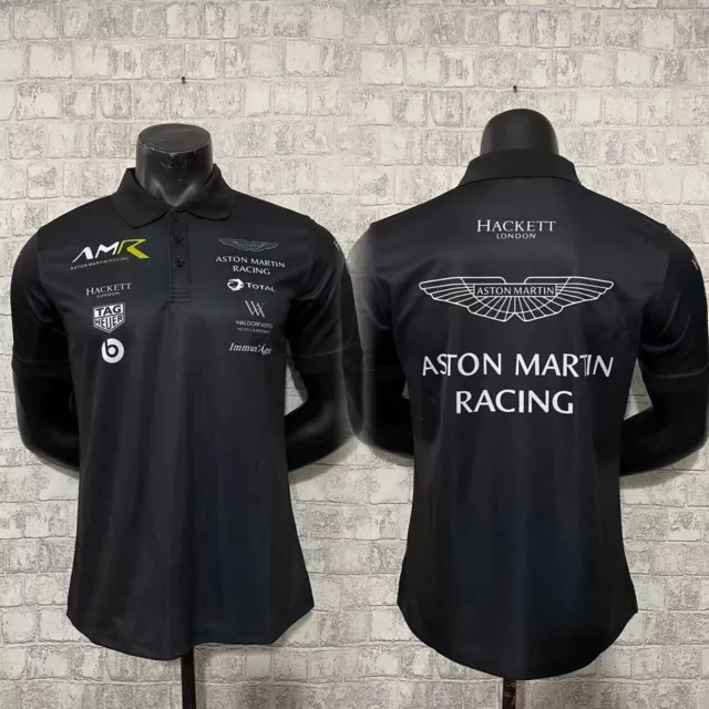 BNWT 2023 Black Aston Martin Racing F1 Polo Shirt Formula 1 S M L XL XXL XXXL