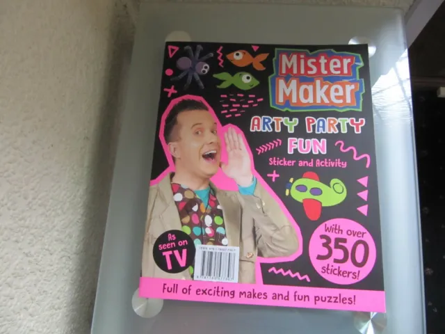 Mister Maker, Arty Party Ideas, Activity Book, Puzzles, Games, 350 Stickers, New