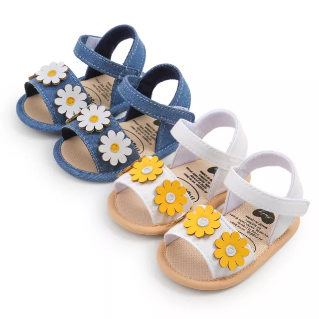 Lovely GIFT Baby Girls Pram Shoes Infant Soft Sole Summer Sandals Crawling Shoes 2