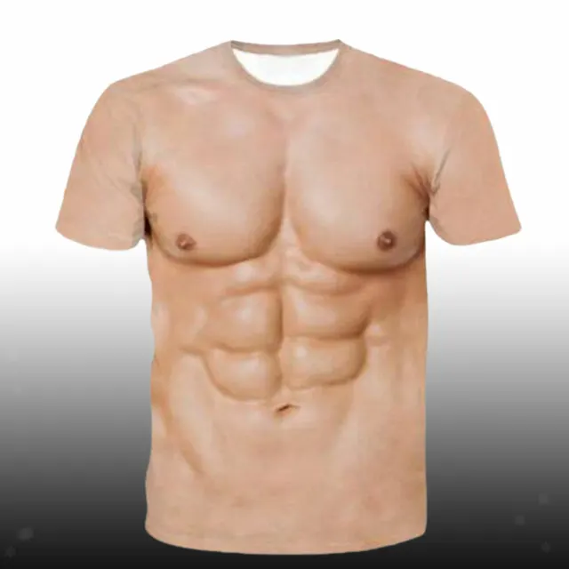 T-shirt con stampa digitale grafica 3D a maniche corte MuscleT per