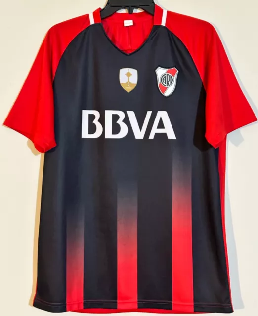 Camiseta deportiva de fútbol BBVA Carp River Plate #6 para hombre talla grande roja negra