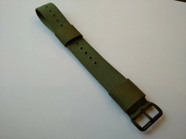 NEW GECKOTA ZULUDIVER 18mm Nylon Military Green Diver's Divers Watch ...