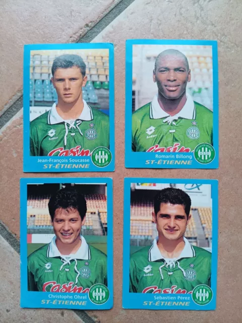 SAINT ETIENNE / stickers n° 311 , 313 , 314 et 316  pour album PANINI FOOT 1996