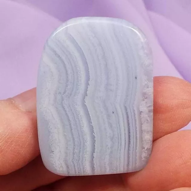 A grade Blue Lace Agate polished slice 12.5g SN51208