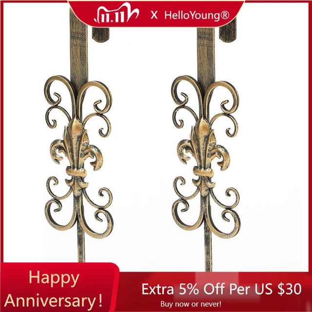 Rustic Fleur De Lis Key Holders for Wall, Multifunctional Key Organizer Rack
