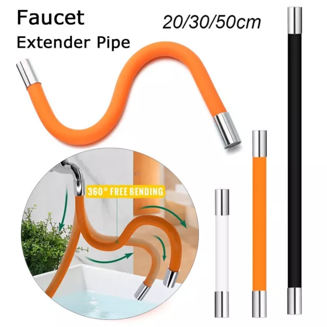 Flexible Hose Water Tap Accessories Lengthening Tube Faucet Extender Pipe