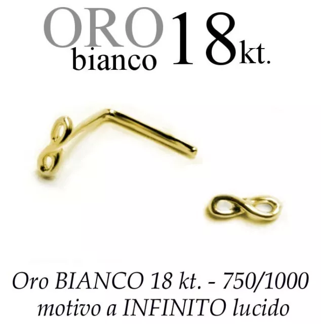 Piercing De Nariz Nose Oro Amarillo 18kt. Motivo Infinito Yellow Gold 18kt