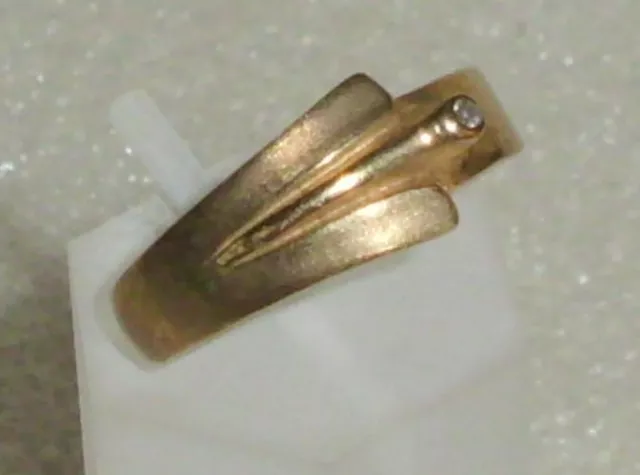 Ring aus 333er Gold mit Diamant 0,1 ct., Gr. 53 Ø 16,9 mm (da4028) 2