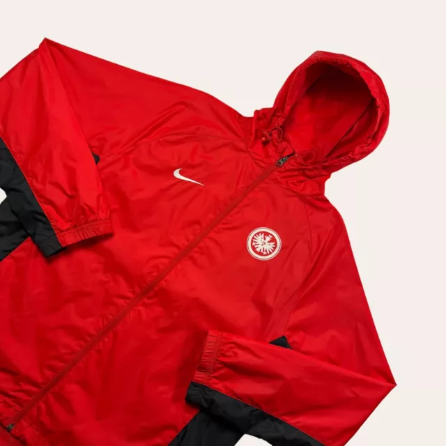 Eintracht Frankfurt Nike Jacke Herren groß mit durchgehendem Reißverschluss rot Fußball Trainingsmantel H