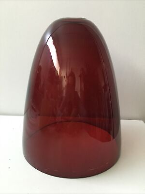 Globe Tulipe En Verre De Couleur Rouge Pour Suspension H 18 Cm